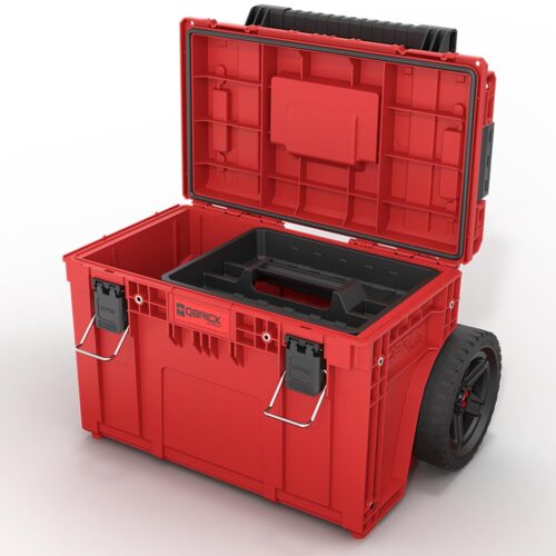 نمای کامل با درب باز جعبه ابزار کیوبریک (QBRICK) سیستم پرایم کارت قرمز (RED ULTRA HD CUSTOM) جعبه ابزار کیوبریک (QBRICK) سری سیستم پرایم (SYSTEM PRIME)
