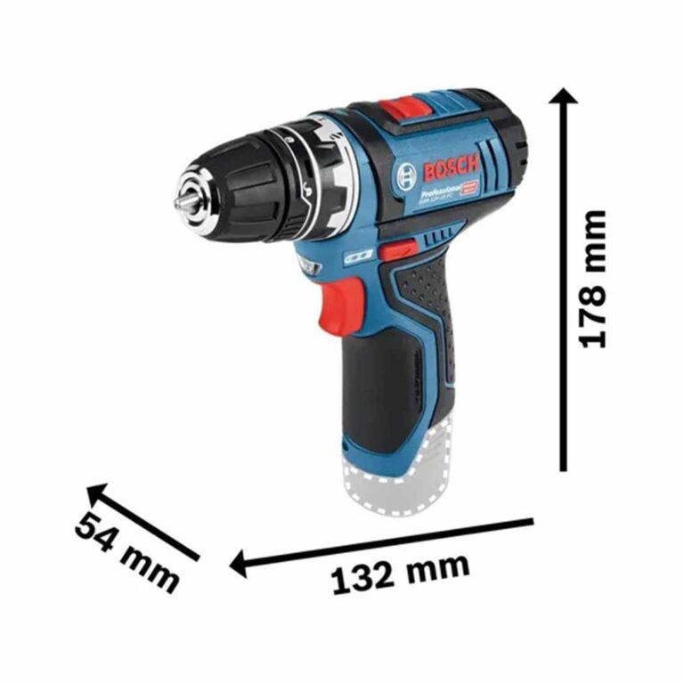 ابعاد محصول دریل شارژی بوش BOSCH cordless-drill-driver-gsr-12v-15