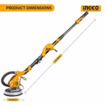 ابعاد کلی سنباده زن دیواری دسته بلند اینکو DWS10501