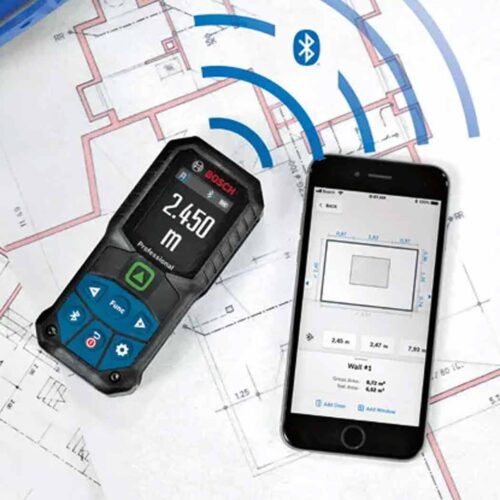 کار با متر لیزری بوش کد GLM-50-27-CG 0601072U01