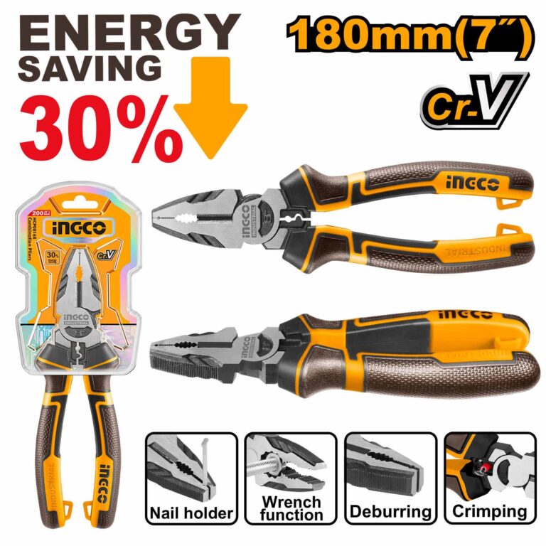 انبر دست 7 اینچ صنعتی حرفهای اینکو HHCP28180