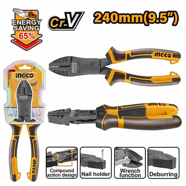 انبر دست 9.5 اینچ فوق حرفه‌ای سوپر اینکو HCCP58240