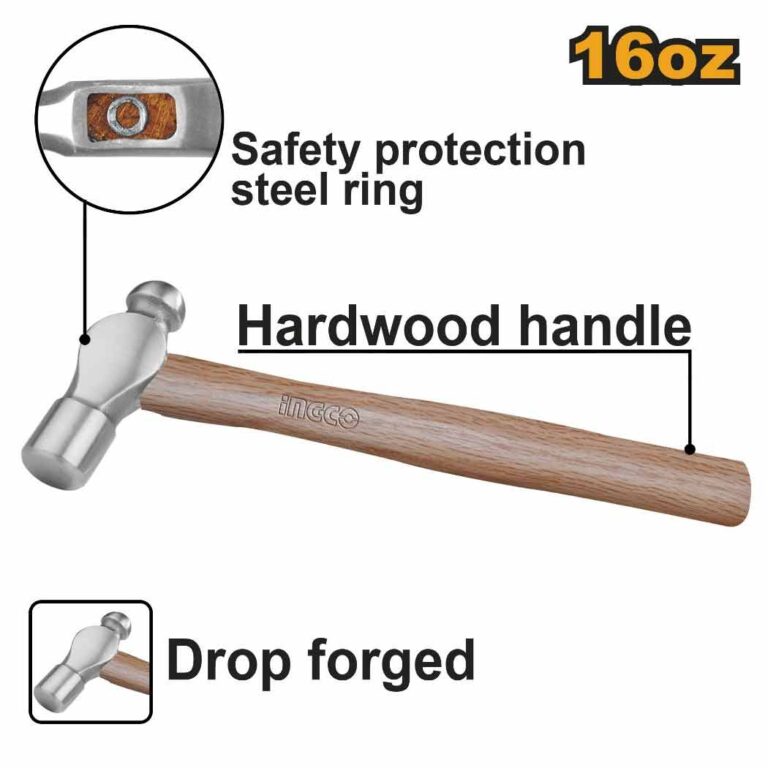 چکش سرگرد 660 گرمی دسته چوبی اینکو HBPH04024