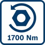 لیبل توان چپ گرد و بستن مهره با توان 1700 نیوتن متر برای بکس شارژی بوش