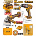 ست دریل چکشی و مینی فرز شارژی COSLI241298 اینکو